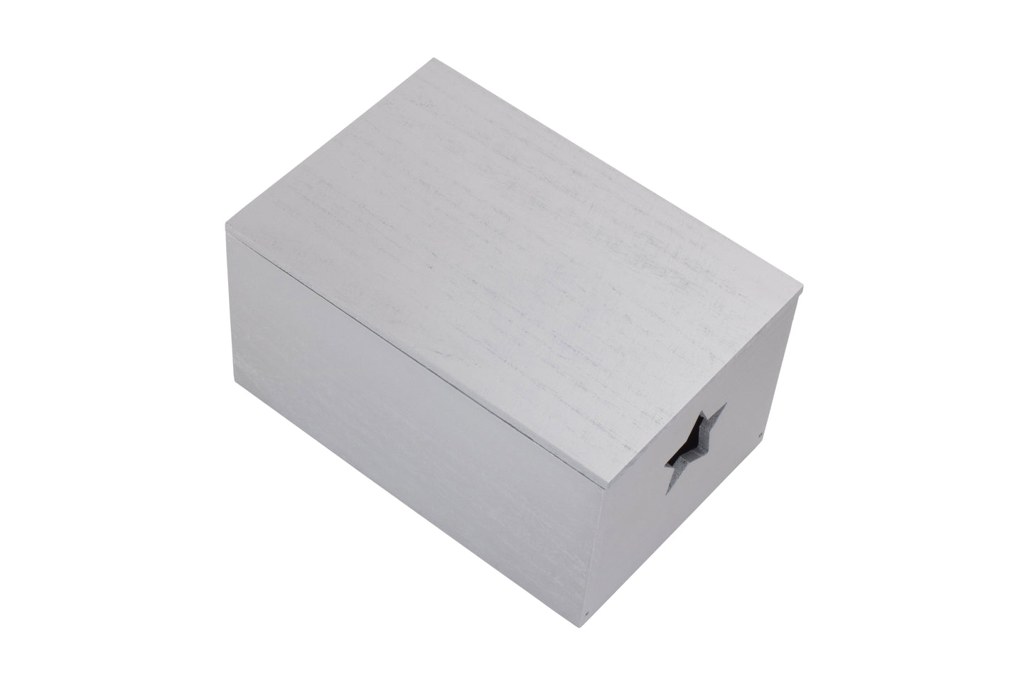 SILVER STAR CUT-OUT WOODEN BOX