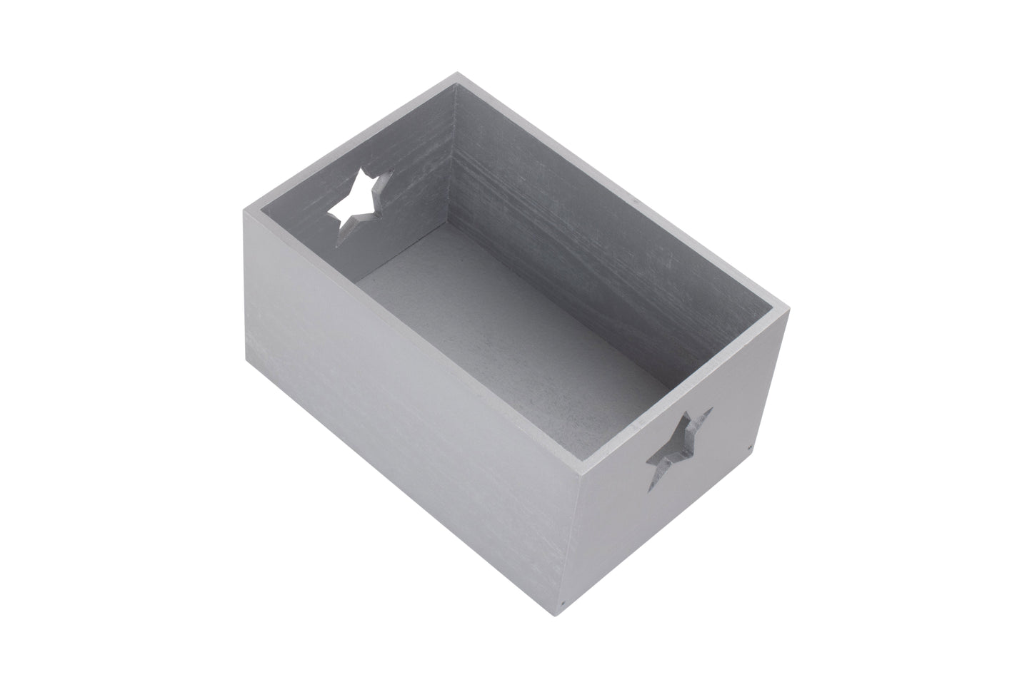 SILVER STAR CUT-OUT WOODEN BOX