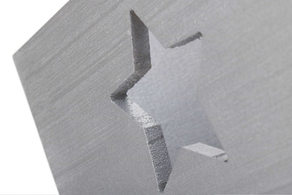 SILVER STAR CUT-OUT WOODEN BOX