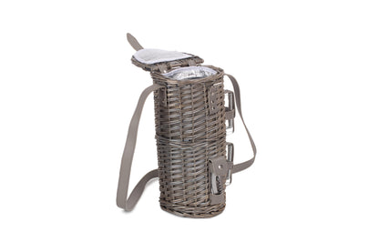 SINGLE BOTTLE & 2 CARTRIDGE GLASS CARRIER with SHOULDER STRAP