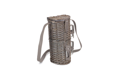 SINGLE BOTTLE & 2 CARTRIDGE GLASS CARRIER with SHOULDER STRAP