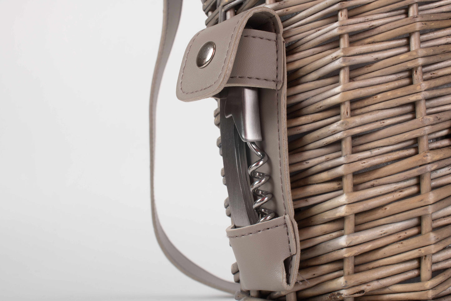 SINGLE BOTTLE & 2 CARTRIDGE GLASS CARRIER with SHOULDER STRAP