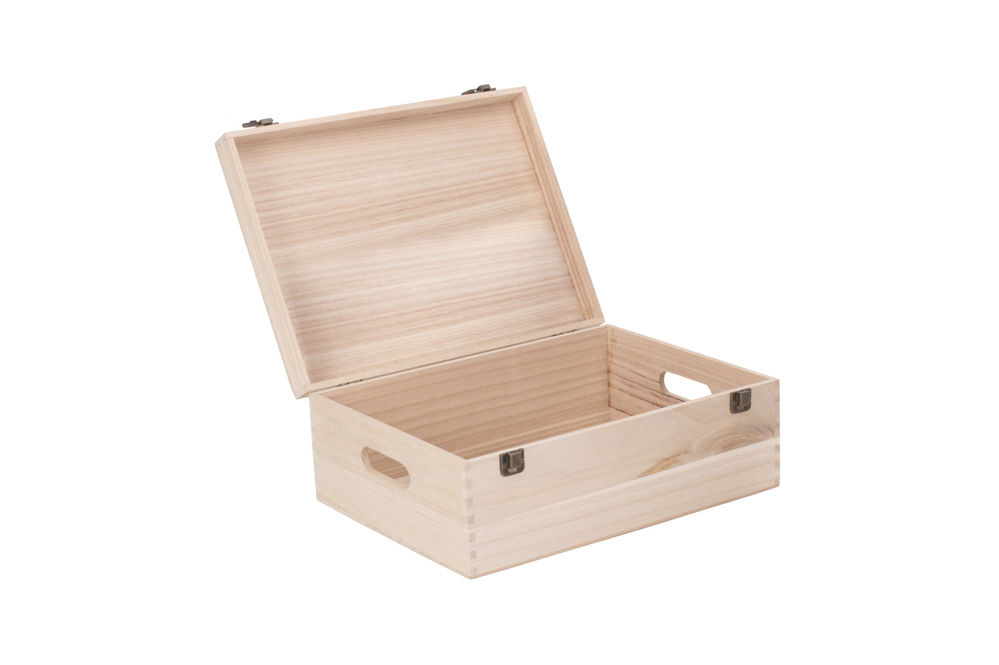 14" UNVARNISHED WOODEN BOX