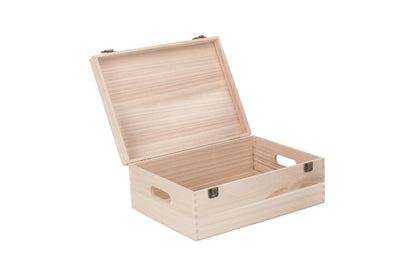 14" UNVARNISHED WOODEN BOX