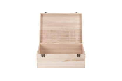 14" UNVARNISHED WOODEN BOX