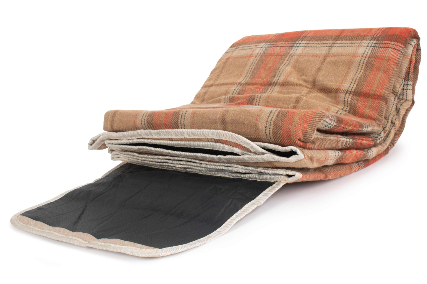 AUTUMN RED TARTAN PICNIC BLANKET
