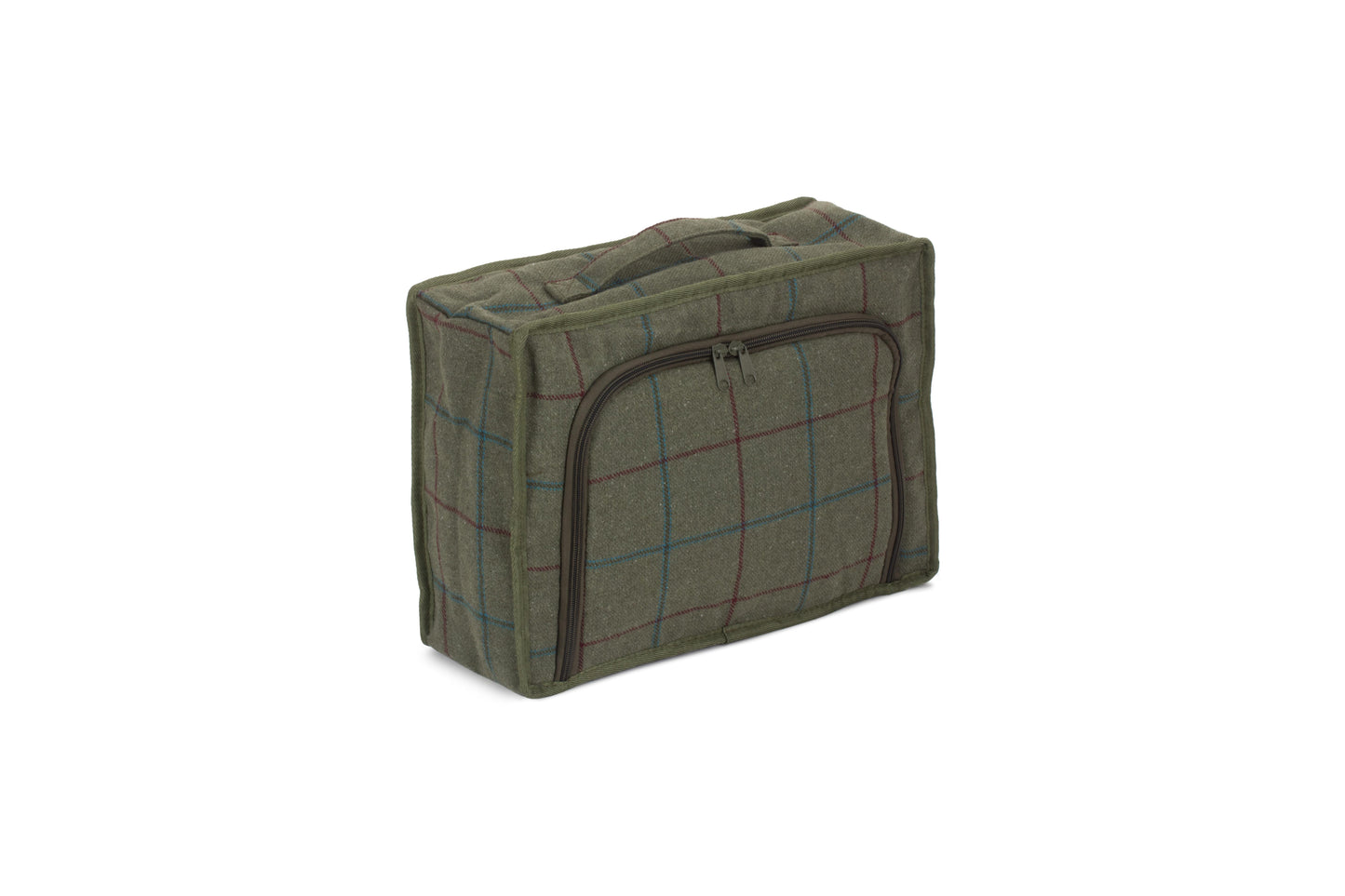 GREEN TWEED COOLER BAG