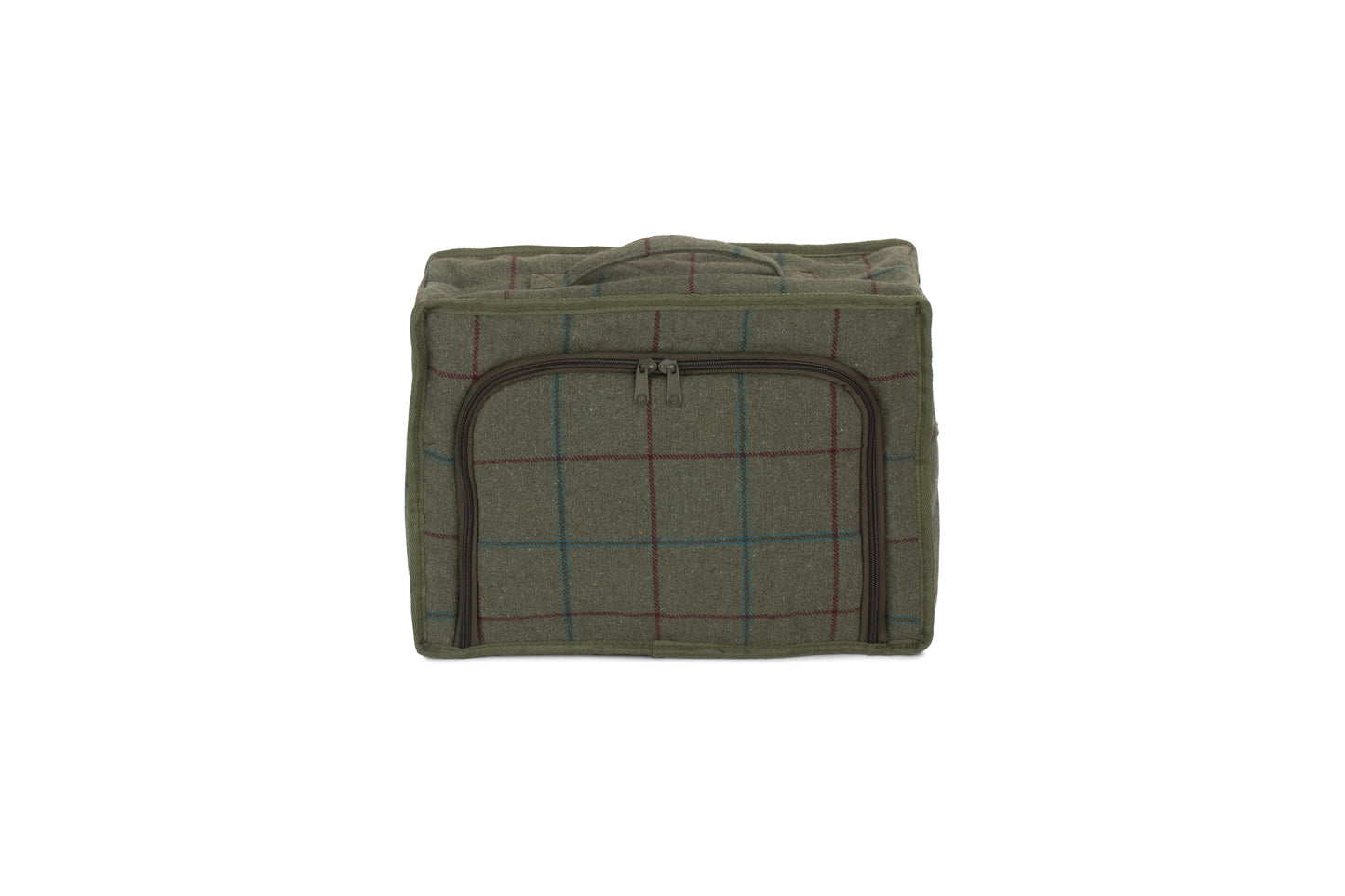 GREEN TWEED COOLER BAG