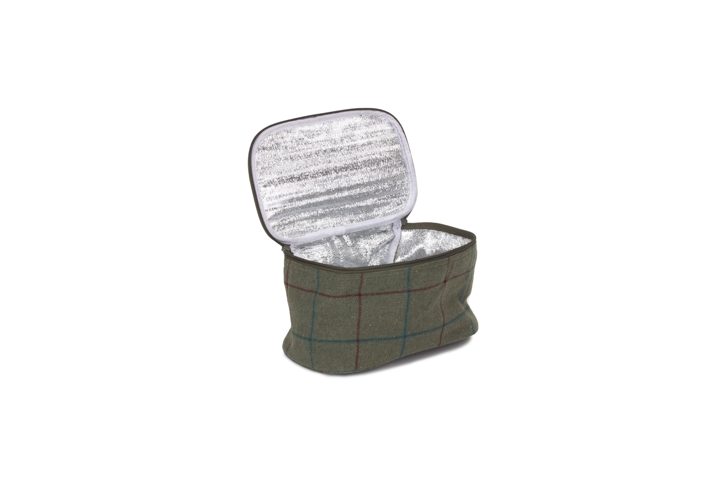 SMALL GREEN TWEED COOLER BAG