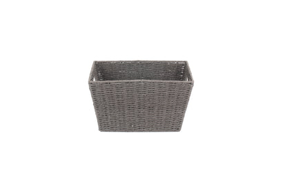 DEEP GREY PAPER ROPE TRAY - SMALL