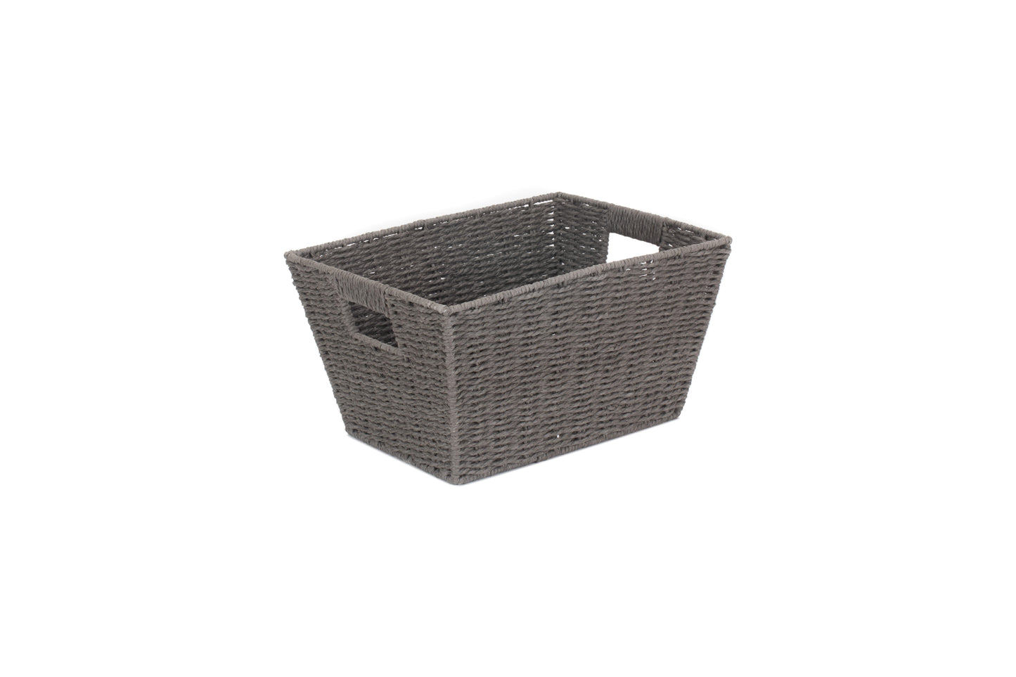 DEEP GREY PAPER ROPE TRAY - SMALL