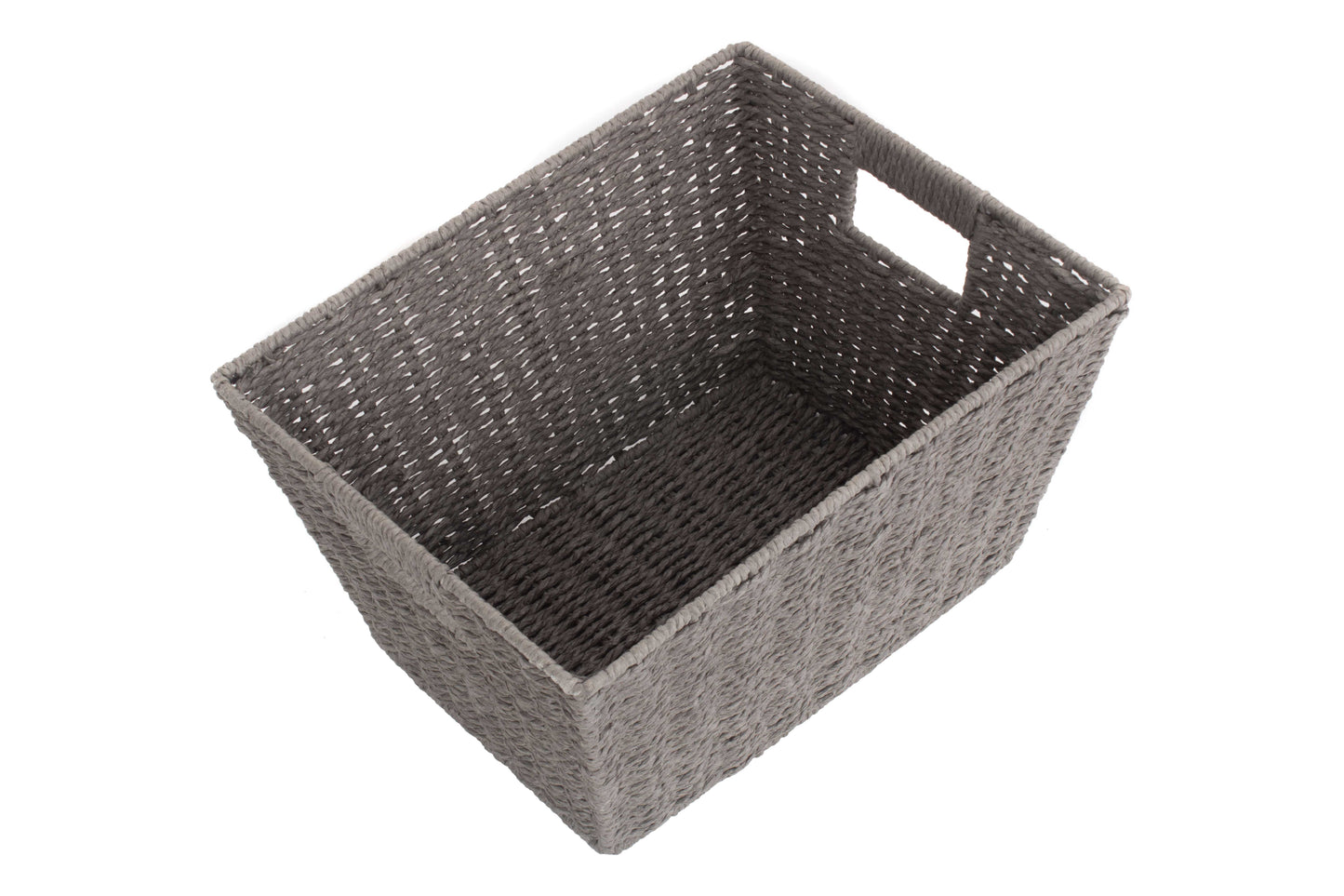 DEEP GREY PAPER ROPE TRAY - SMALL