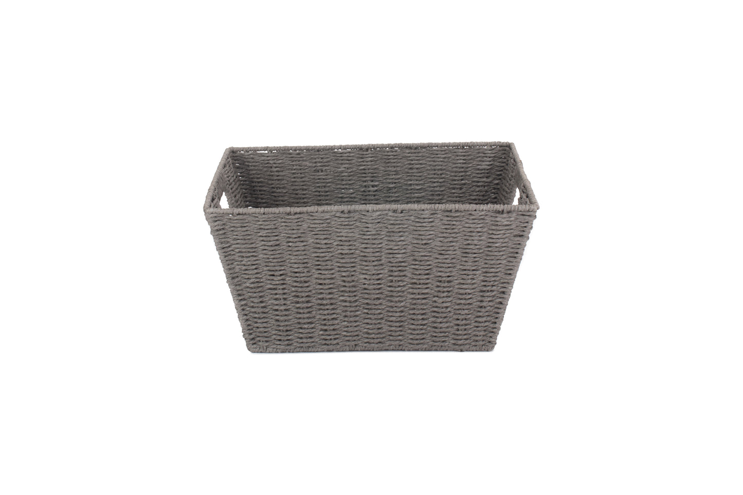 DEEP GREY PAPER ROPE TRAY - LARGE