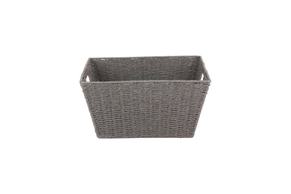 DEEP GREY PAPER ROPE TRAY - LARGE