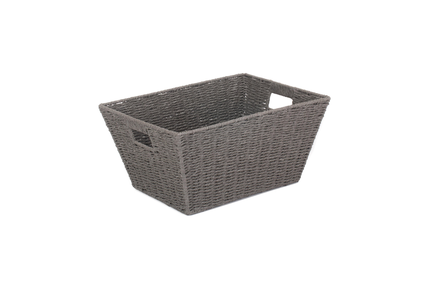 DEEP GREY PAPER ROPE TRAY - LARGE