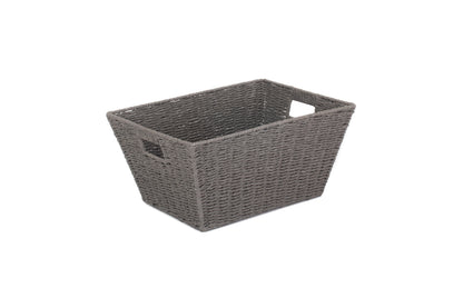 DEEP GREY PAPER ROPE TRAY - LARGE
