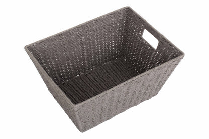 DEEP GREY PAPER ROPE TRAY - LARGE
