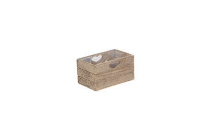 OAK EFFECT PLANTER with PLASTIC LINING