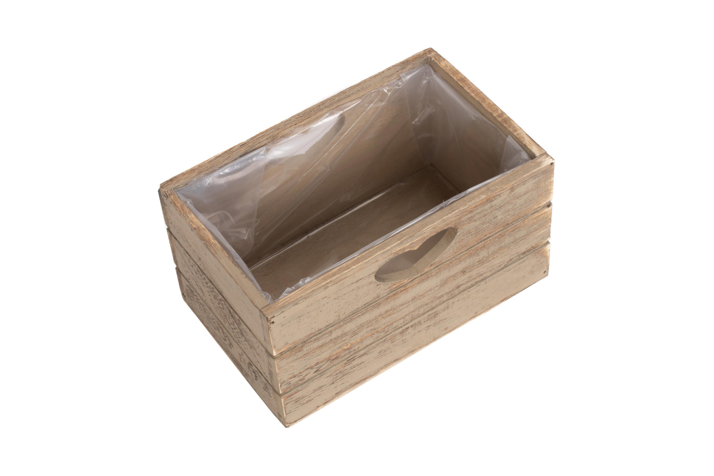 OAK EFFECT PLANTER with PLASTIC LINING