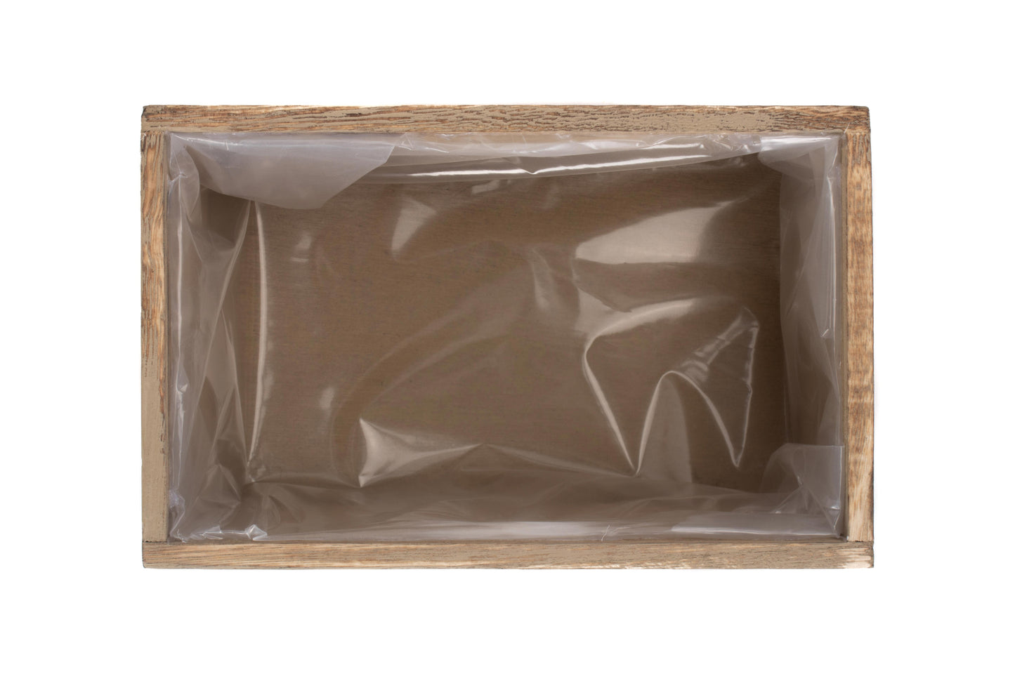 OAK EFFECT PLANTER with PLASTIC LINING
