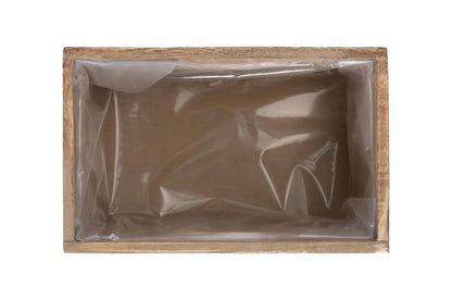 OAK EFFECT PLANTER with PLASTIC LINING