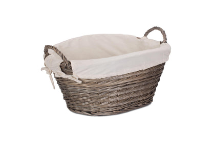 SMALL WASH BASKET with WHITE LINING