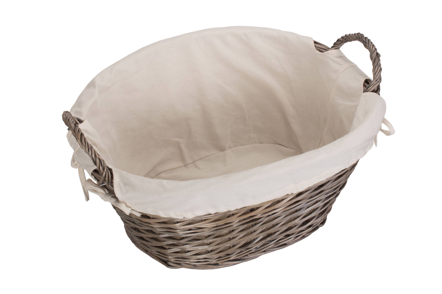 SMALL WASH BASKET with WHITE LINING