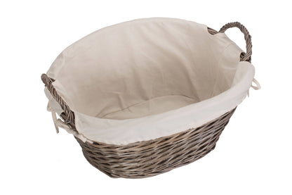 SMALL WASH BASKET with WHITE LINING