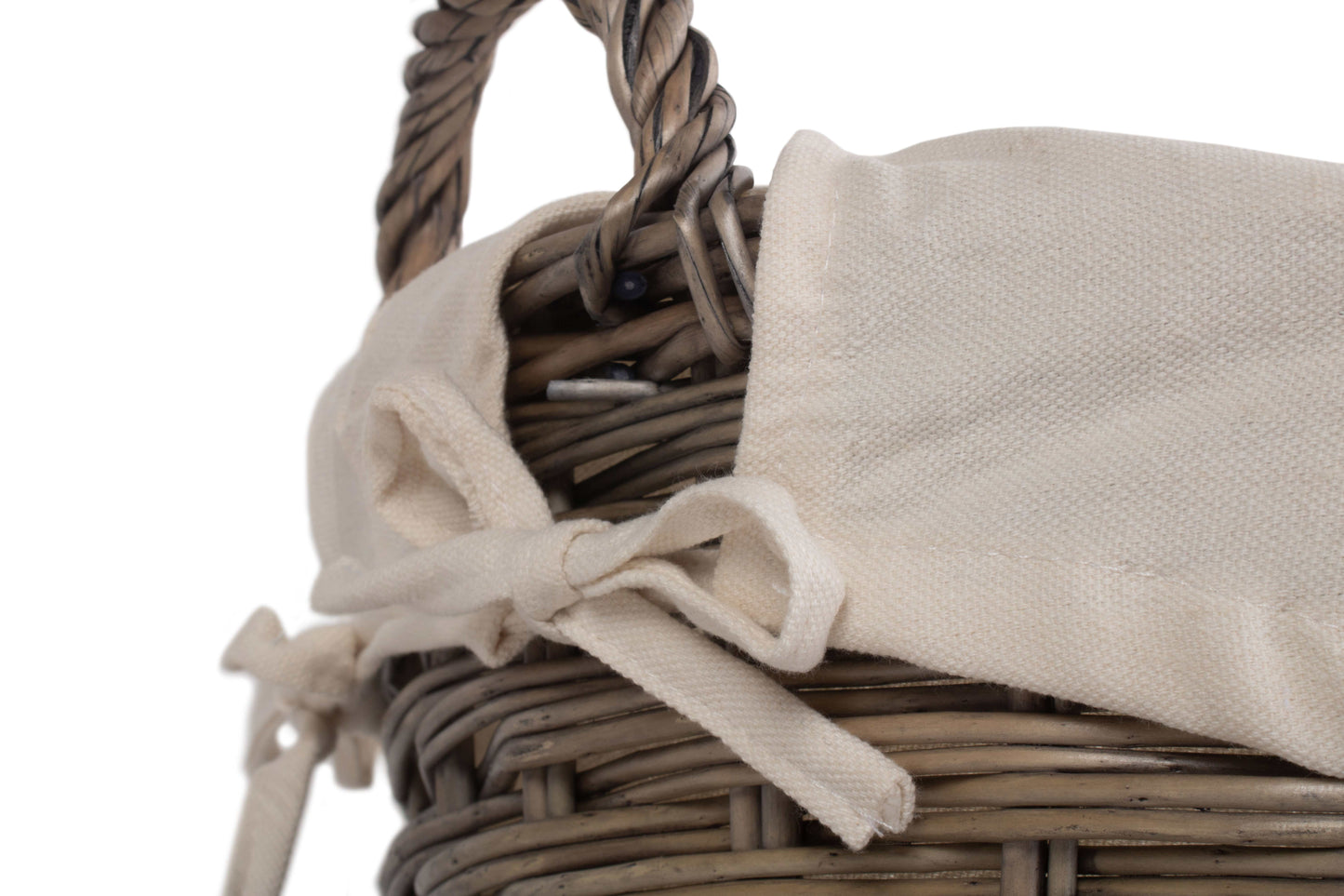 SMALL WASH BASKET with WHITE LINING