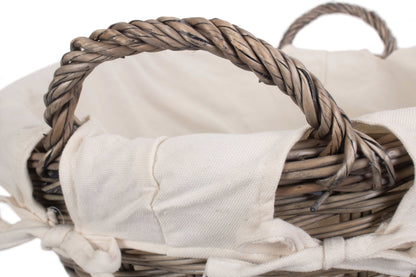 SMALL WASH BASKET with WHITE LINING