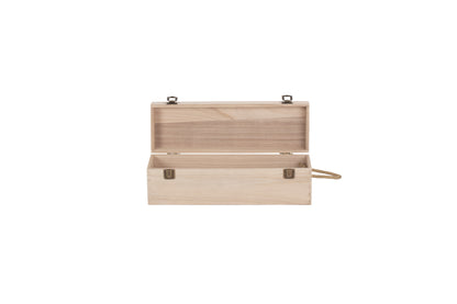 SINGLE BOTTLE HINGED LID WOODEN BOX