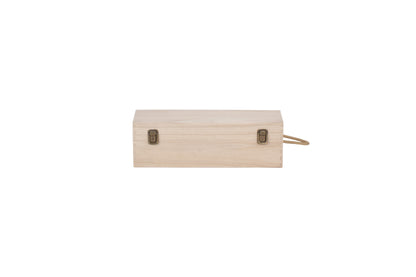 SINGLE BOTTLE HINGED LID WOODEN BOX