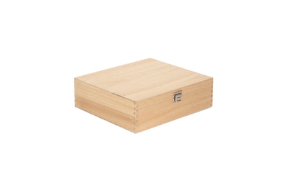 THREE BOTTLE CLEAR VARNISH WOODEN BOX