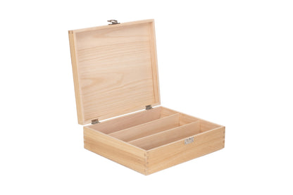 THREE BOTTLE CLEAR VARNISH WOODEN BOX