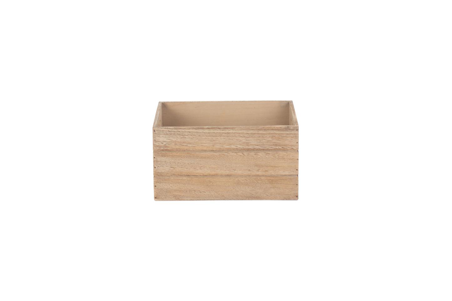 SMALL OAK EFFECT HEART CUT-OUT CRATE