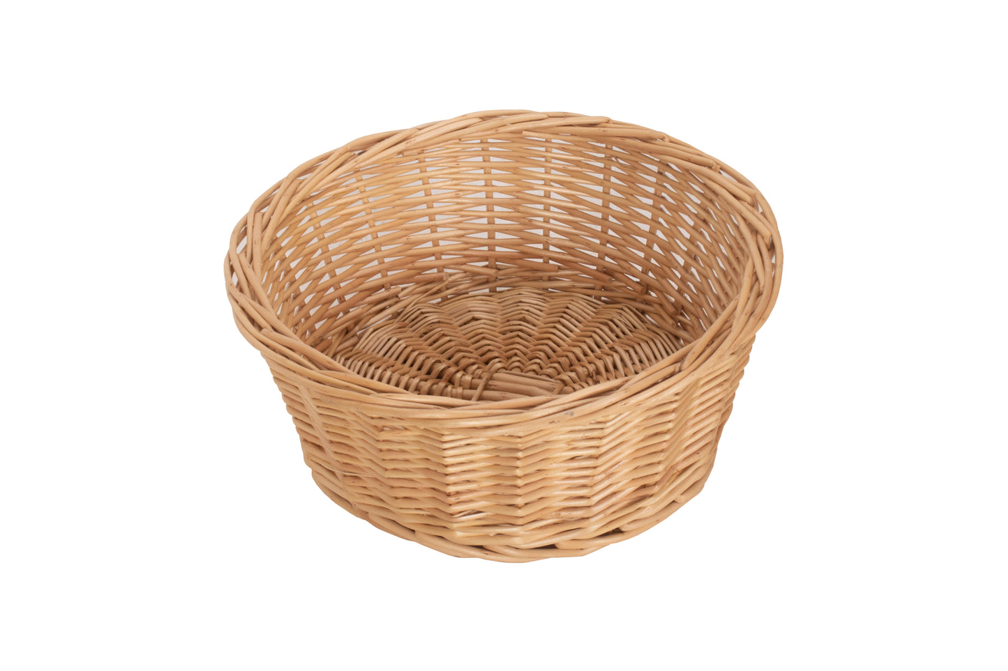 24cm ROUND BUFF WILLOW TAPERED TRAY