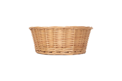 24cm ROUND BUFF WILLOW TAPERED TRAY