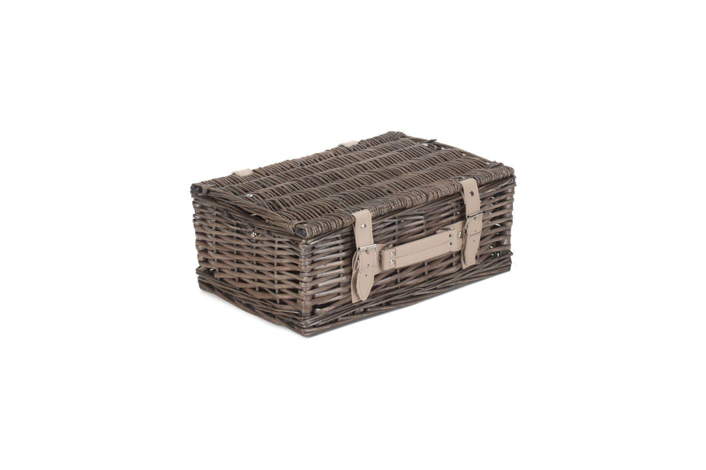 14" ANTIQUE WASH SPLIT WILLOW HAMPER
