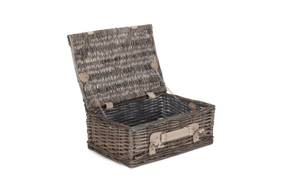 14" ANTIQUE WASH SPLIT WILLOW HAMPER