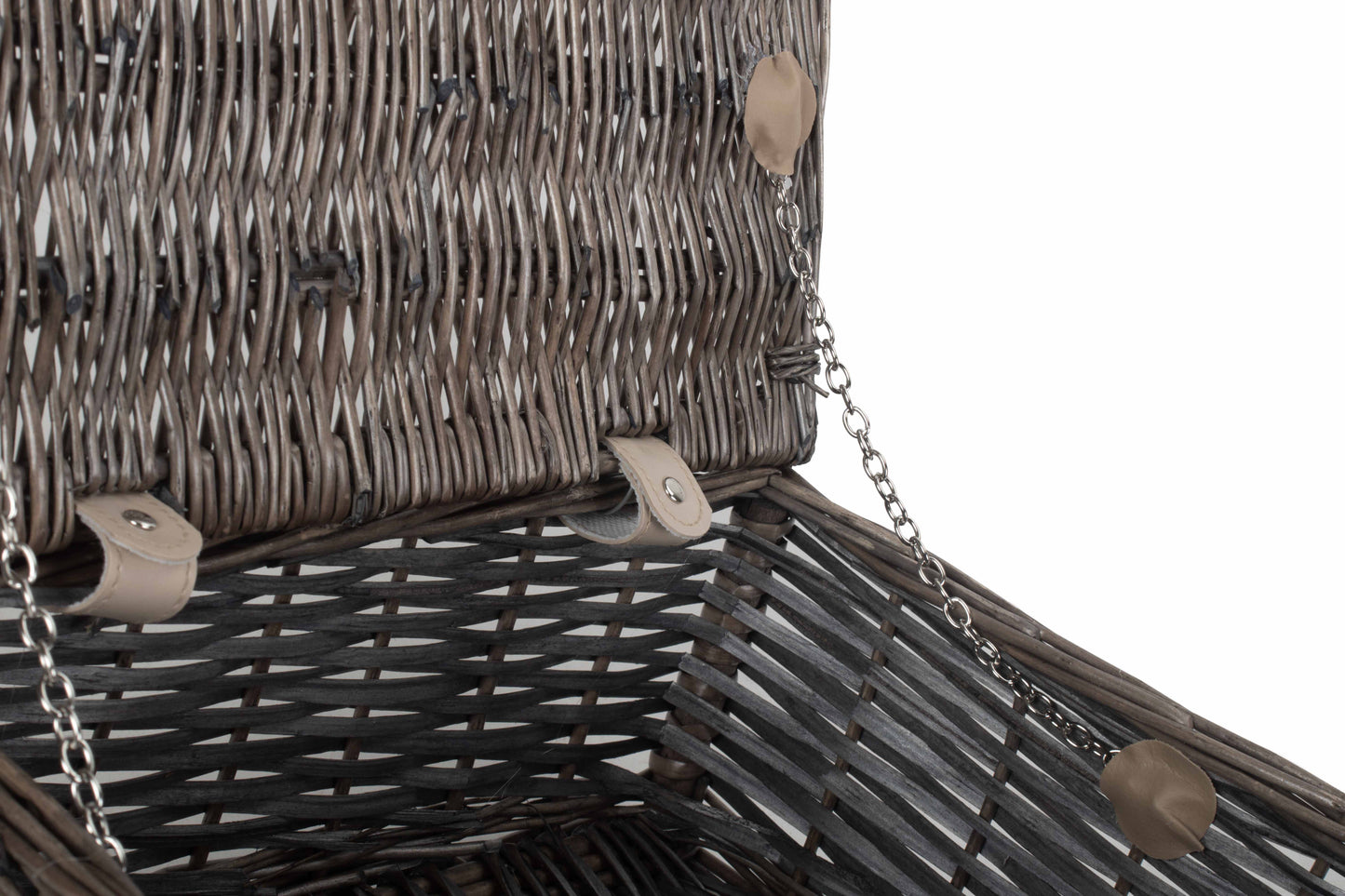 14" ANTIQUE WASH SPLIT WILLOW HAMPER