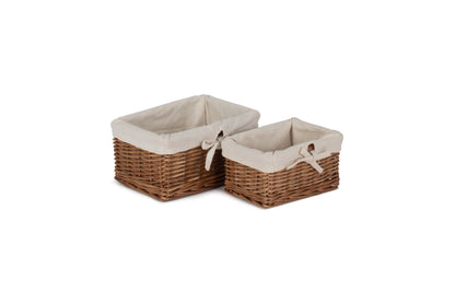 DOUBLE STEAMED AUTUMN WILLOW TRAYS with LINING SET 2