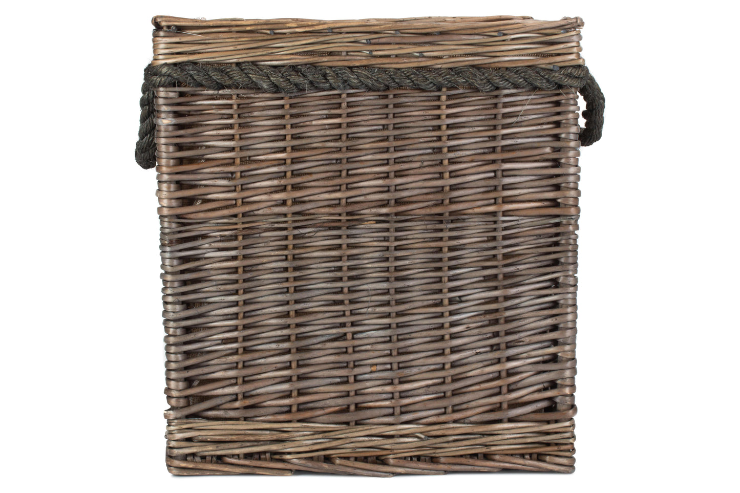 SQUARE ROPE HANDLED STORAGE BASKET