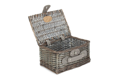 SMALL ANTIQUE WASH SPLIT WILLOW CHEST HAMPER