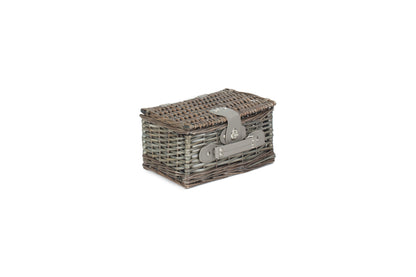 SMALL ANTIQUE WASH SPLIT WILLOW CHEST HAMPER