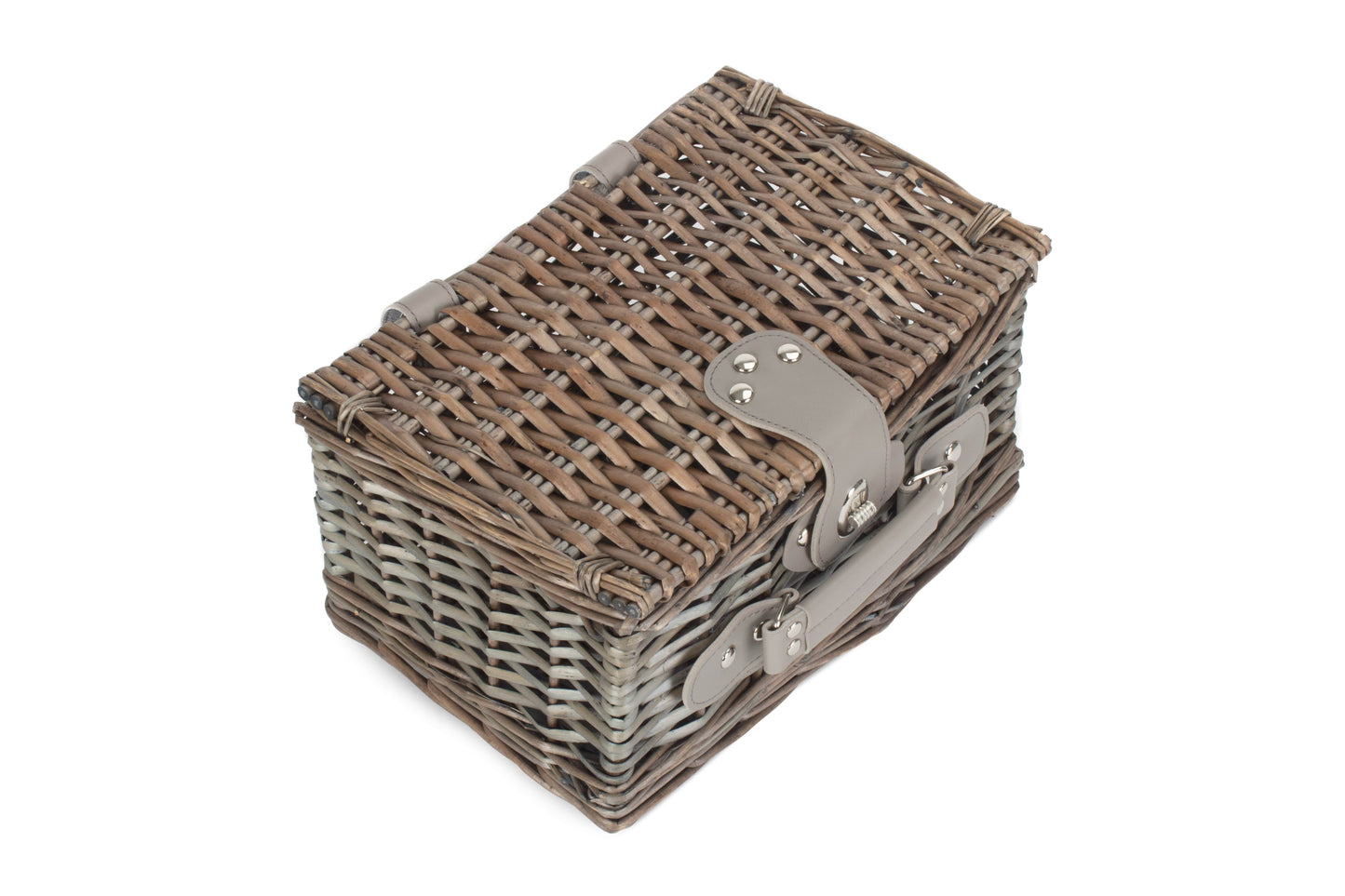 SMALL ANTIQUE WASH SPLIT WILLOW CHEST HAMPER