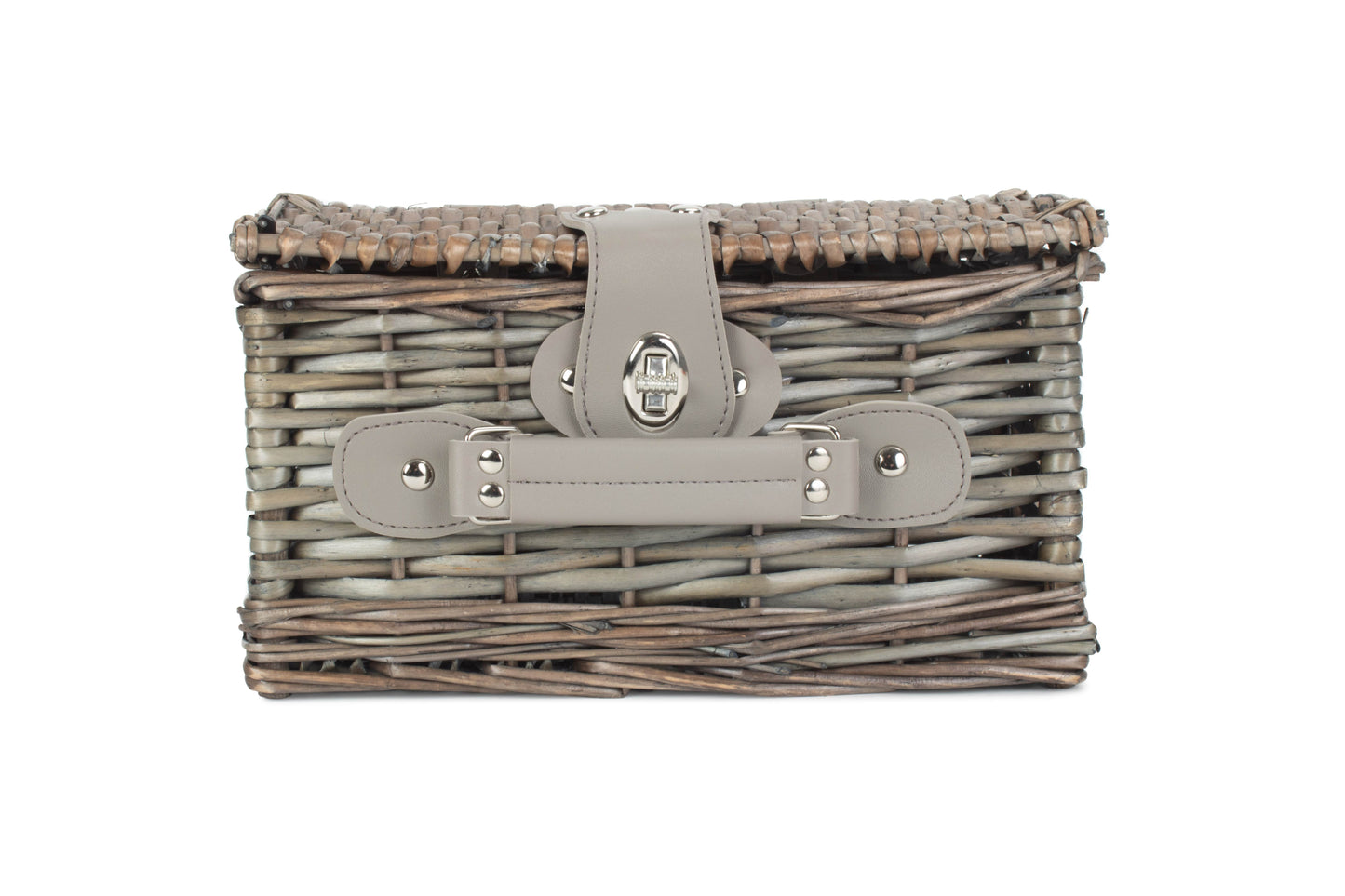 SMALL ANTIQUE WASH SPLIT WILLOW CHEST HAMPER