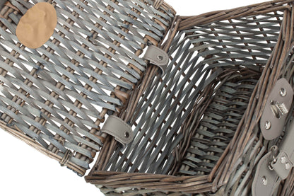 SMALL ANTIQUE WASH SPLIT WILLOW CHEST HAMPER