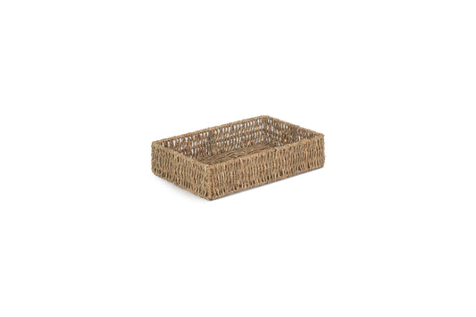 SMALL RECTANGULAR SEAGRASS TRAY