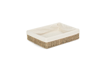 LARGE LINED RECTANGULAR SEAGRASS TRAY