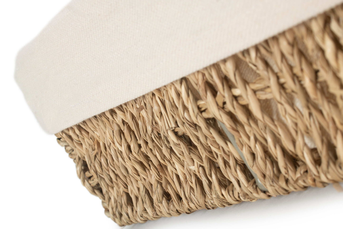 EXTRA LARGE LINED RECTANGULAR SEAGRASS TRAY